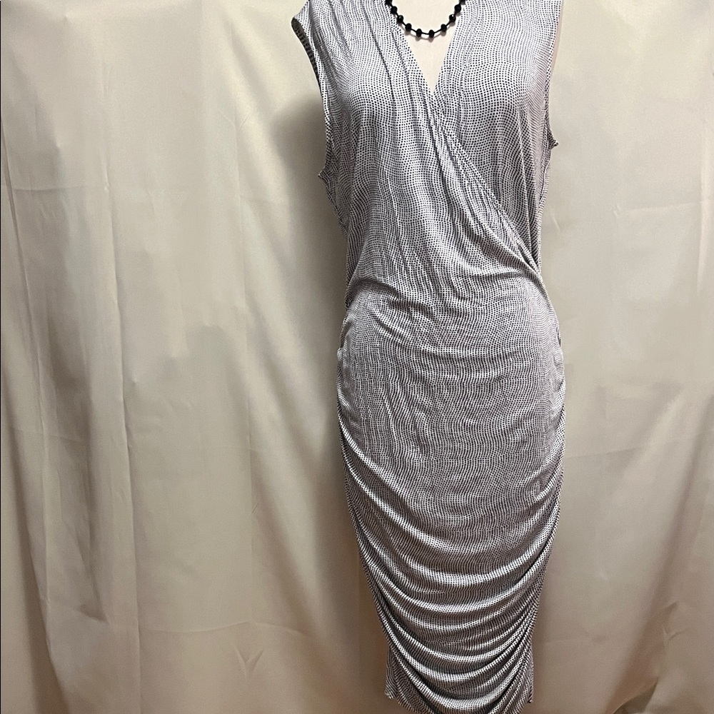 Massimo Ruching Midi Dress – Super Stretchy & Sleek